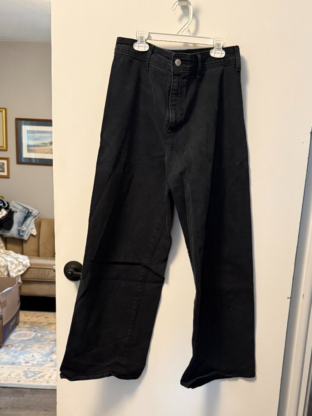 2 Pair Universal Thread Sailor Wide Leg Jeans Size 10 Black Olive